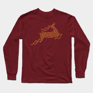 Golden snowflake reindeer Long Sleeve T-Shirt